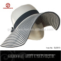 ladies black wide brim beach straw hat to decorate